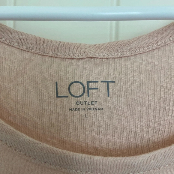 EUC | LOFT‎ women’s peach ruffle sleeve blouse — large - Picture 3 of 5
